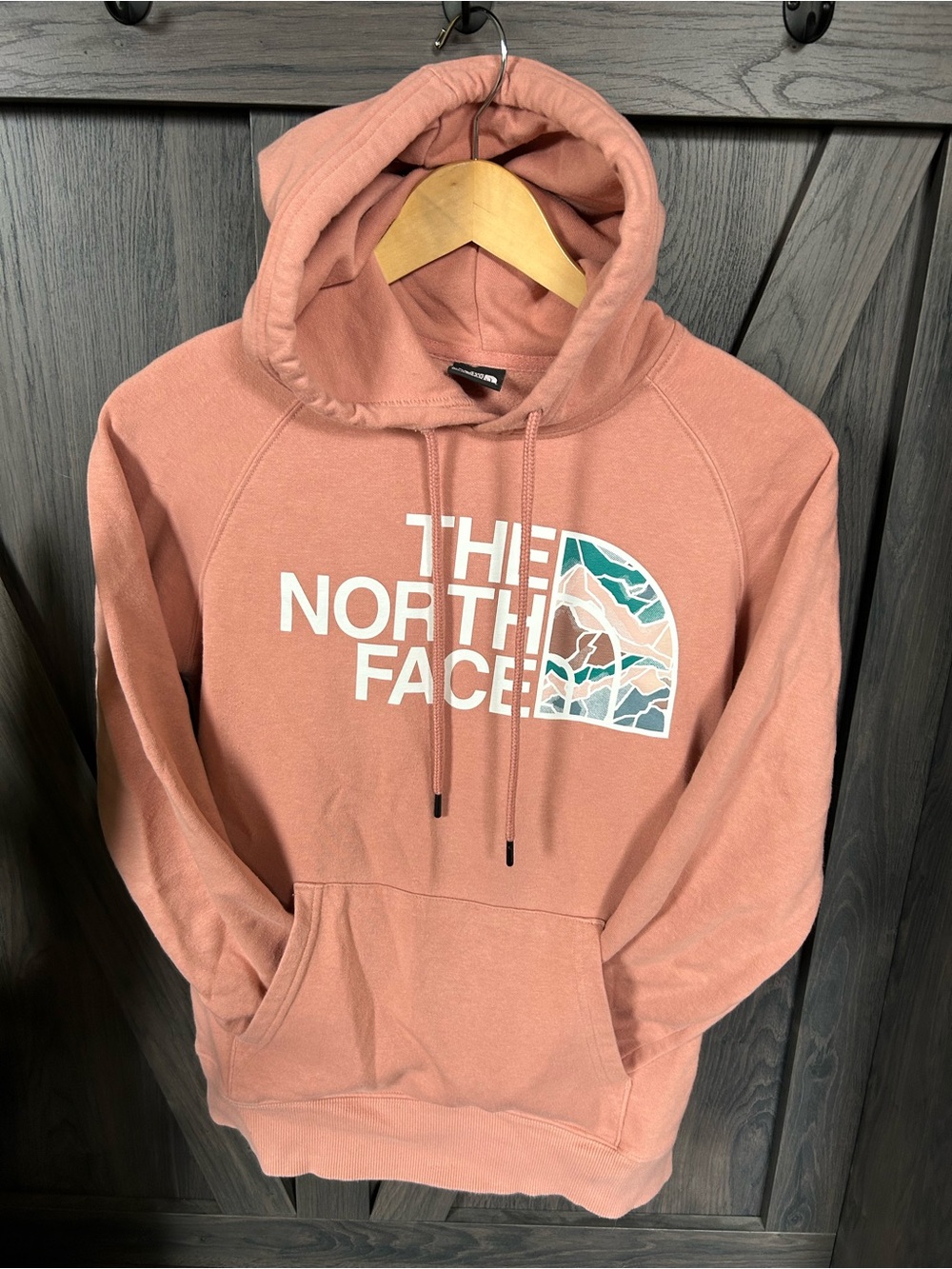 The North Face Coral Pink Logo Pullover Hoodie